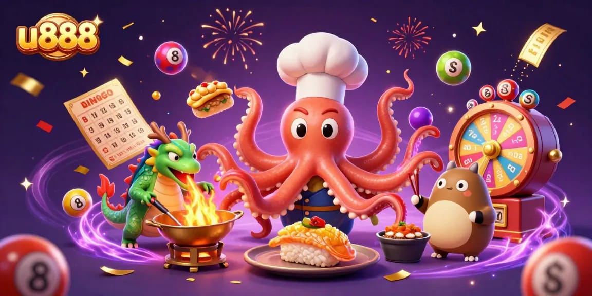 Experience the excitement of u888's vibrant gaming scene with a lively lottery celebration