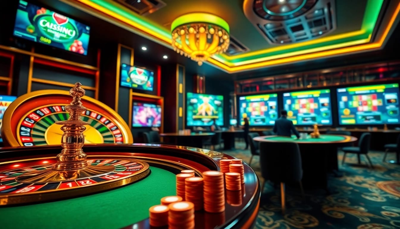 Experience thrilling online gaming at https://hitclub7.org/ with vibrant casino tables and poker chips.