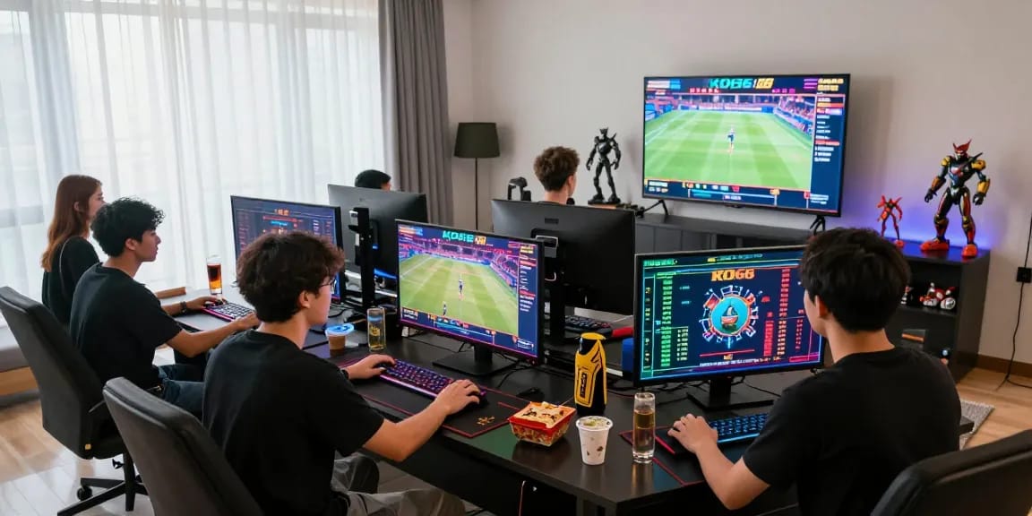Exciting KO66 online gaming scene with players engaged in a lively casino experience.