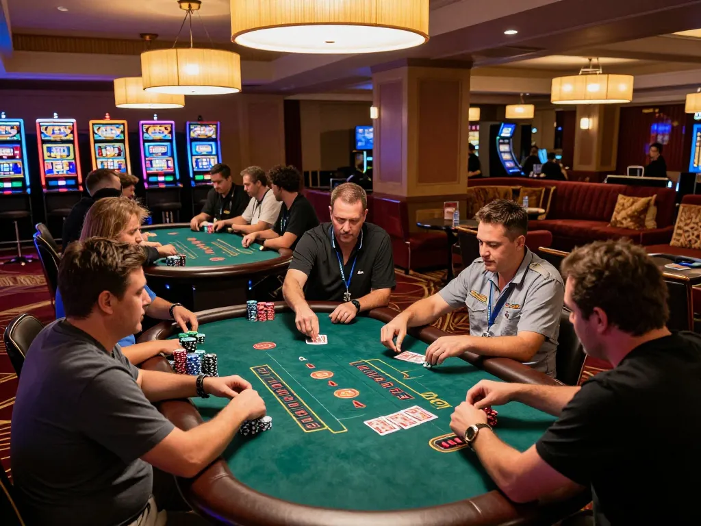 Players engaging in intense Blackjack at U888 casino, showcasing strategy and excitement