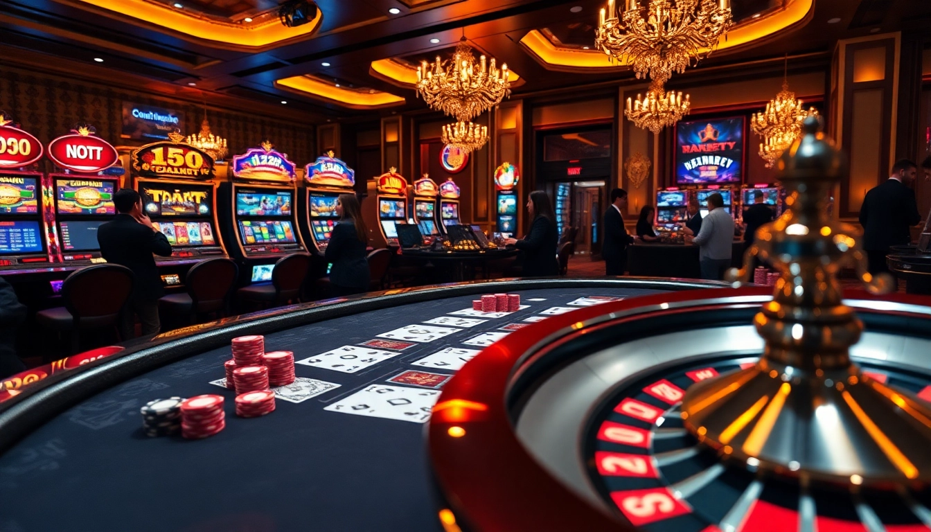 Experience the thrill of the nk 88 casino with vibrant tables, cards, and excited players.