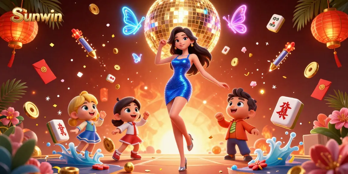 Experience the thrill of gambling with Sunwin in a vibrant casino scene.