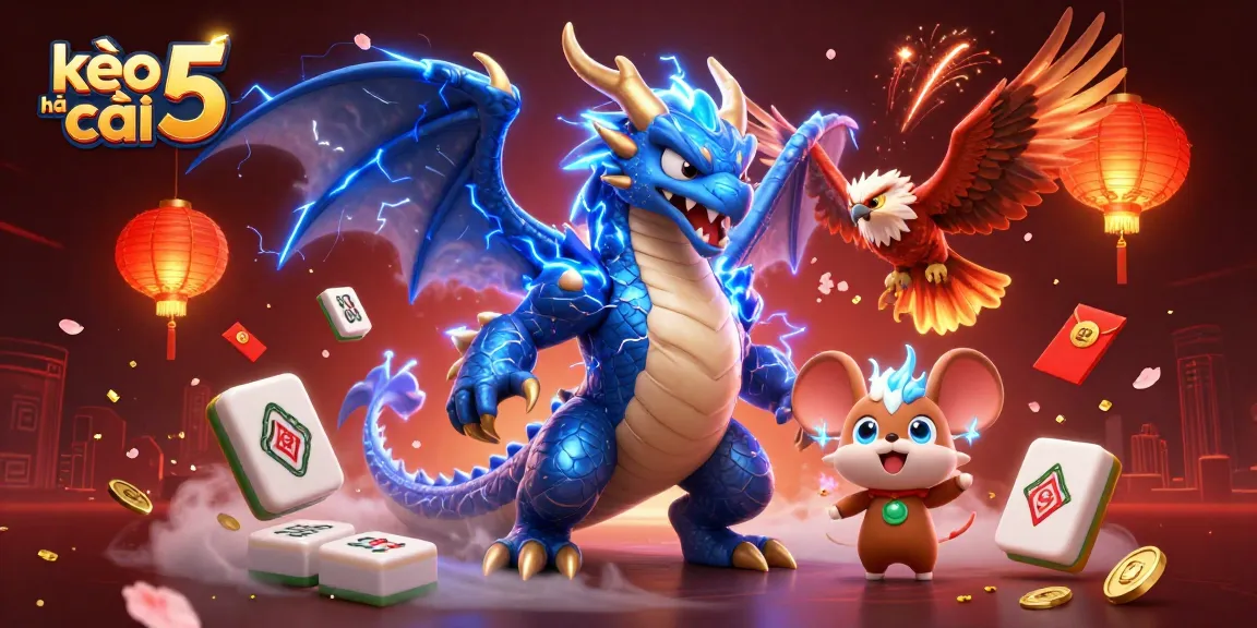 Bet on kèo nhà cái 5 with immersive illustration of dynamic casino elements and engaging characters.