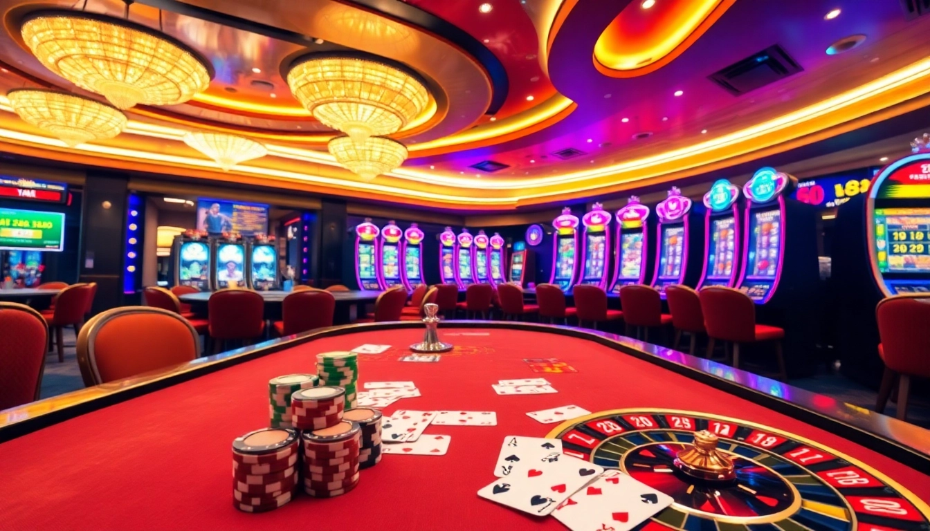 Experience thrilling gameplay at LC88 COM with vibrant casino tables and engaging slot machines.