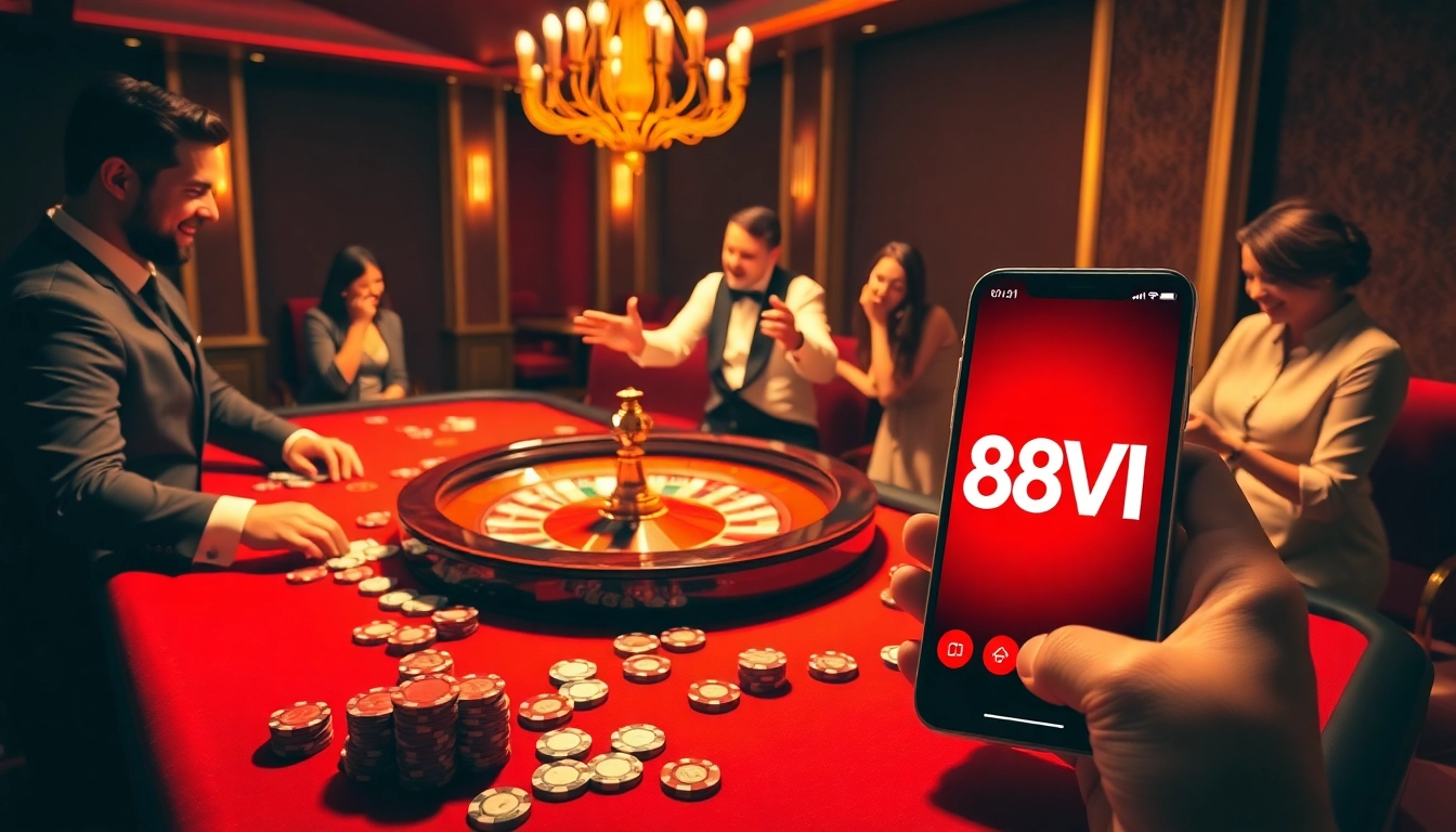 Experience thrilling gameplay at nhà cái 888VI featuring a vibrant casino setting.