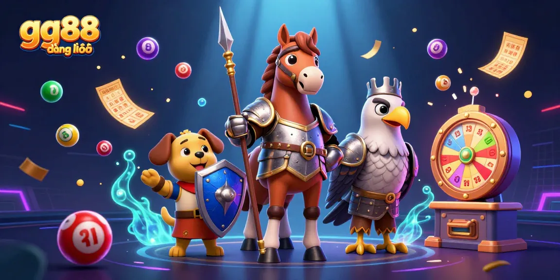 Experience thrilling gameplay with gg88 đăng nhập as animated characters engage in vibrant lottery elements.