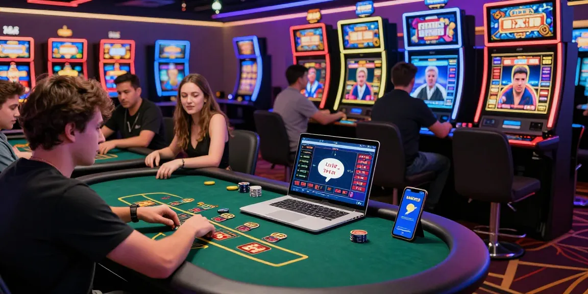 Dynamic online casino gaming scene at https://hm88.review/ showcasing players engaged in various games in an exciting virtual environment.