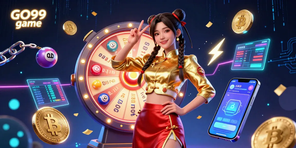 Engaging scene showcasing the GO99 game experience with vibrant elements and colorful lottery balls.