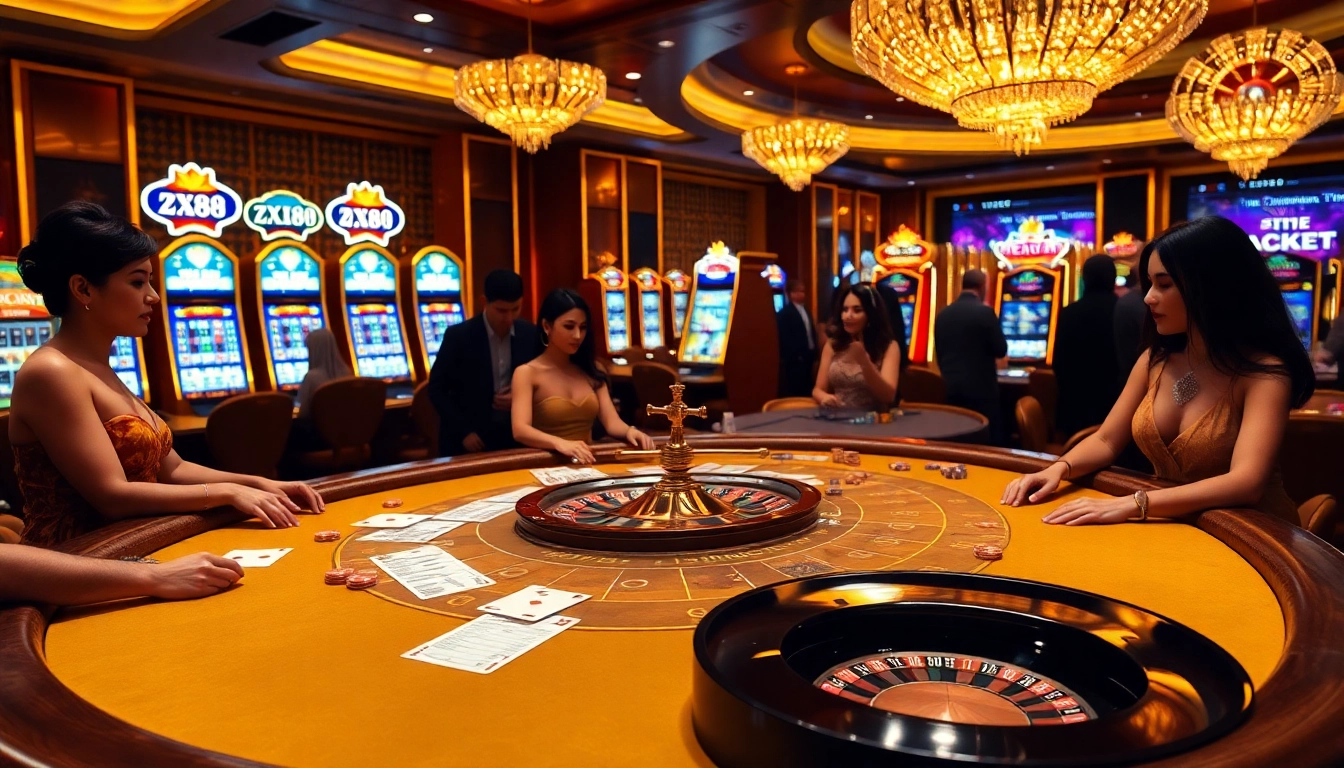 Experience high-stakes action at zx88 us with luxurious tables and vibrant slot machines.