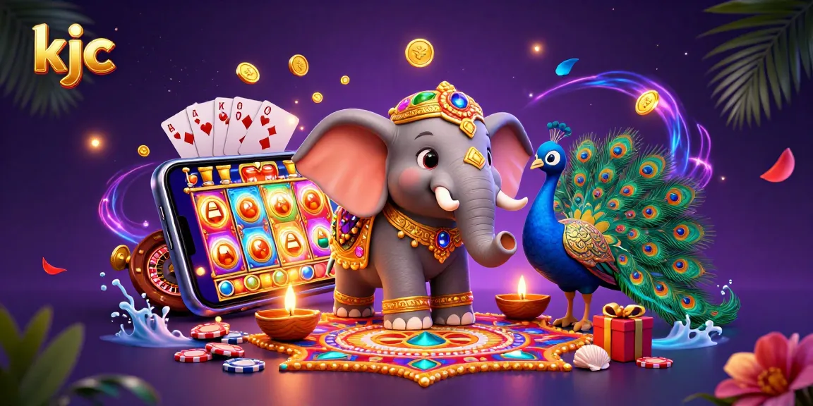 KJC elevates your gaming experience with vibrant casino-themed visuals showcasing thrilling slot action.