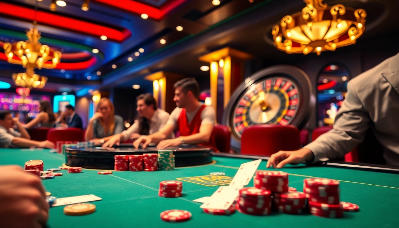 Intense poker action at 789F casino with colorful chips and luxury atmosphere.