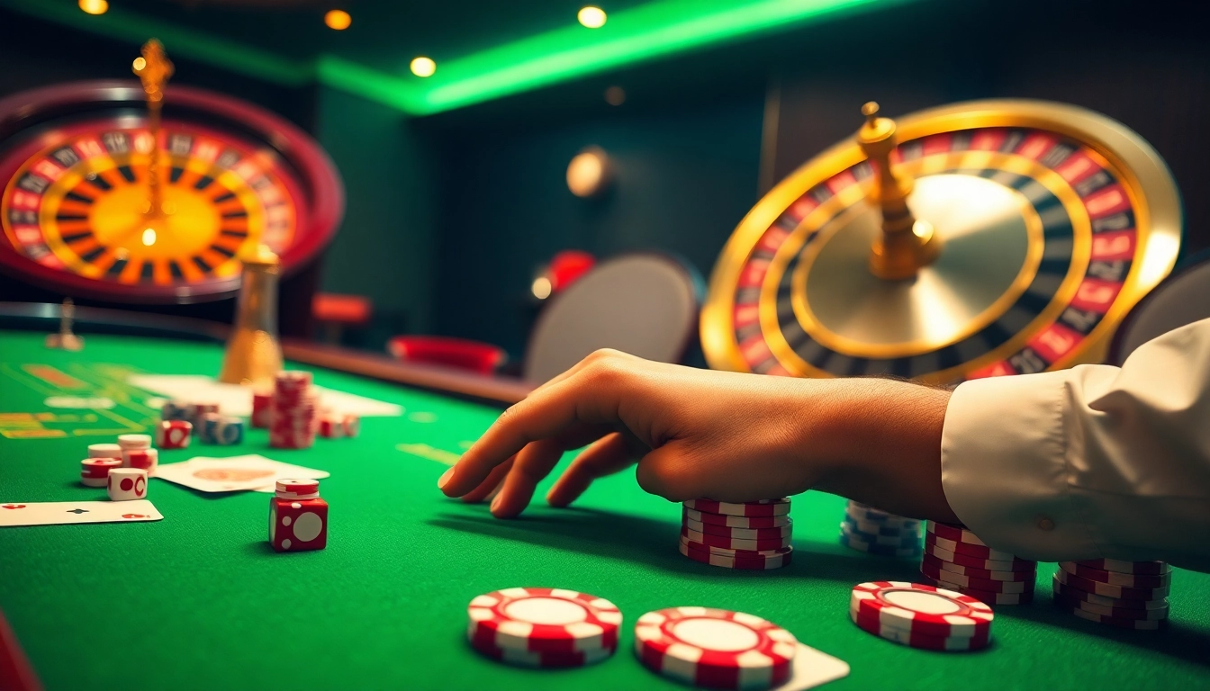 Experience the thrill of luck8 đăng nhập at our luxurious casino table with vibrant betting elements.