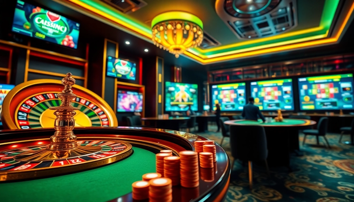 Experience thrilling online gaming at https://hitclub7.org/ with vibrant casino tables and poker chips.
