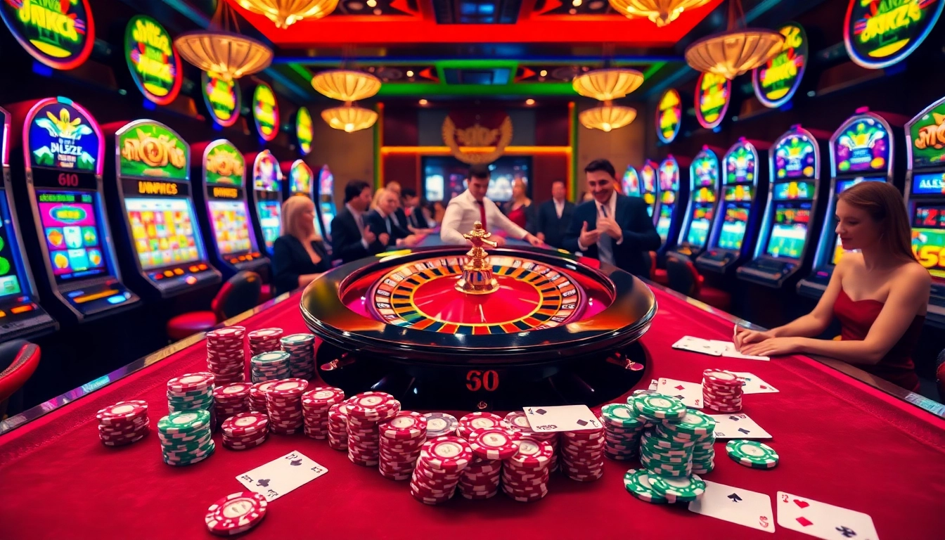 Experience the thrill of victory at thabet with vibrant casino gaming, included are poker chips and roulette.