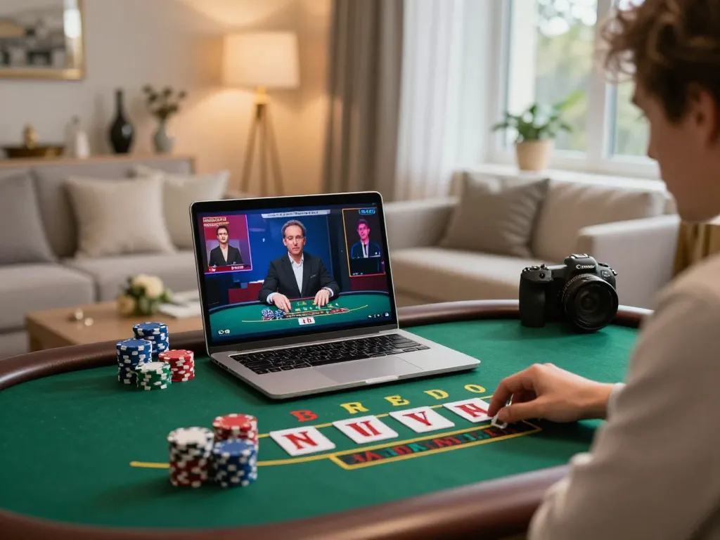 79king-vn player strategizing in an online live dealer blackjack game from home.