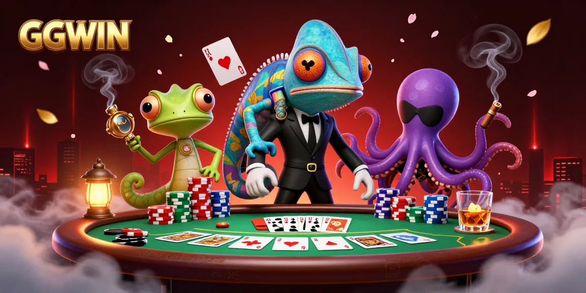Experience high-stakes poker with GGWIN's vibrant casino action featuring dynamic characters and rich visuals.