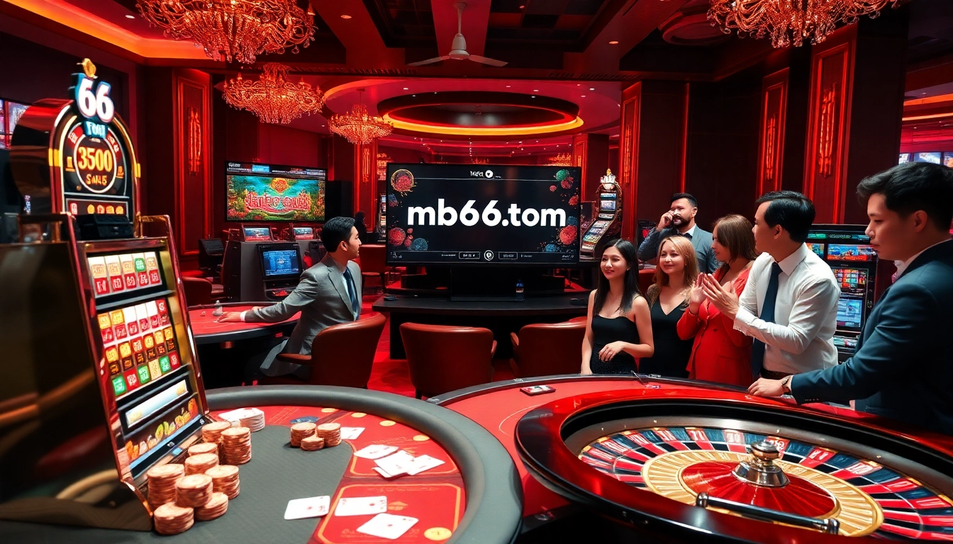 An engaging online gaming experience at mb66-t.com featuring vibrant casino and betting elements.