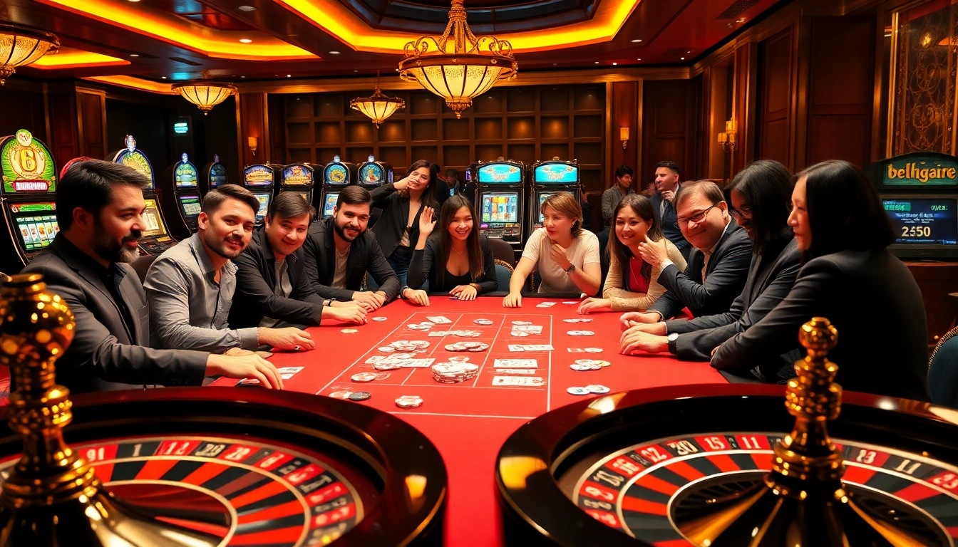 Nohu 90 players engaged in a high-stakes poker game, highlighting excitement and luxury in a casino setting.