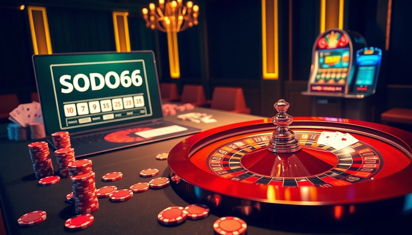 SODO66 offers an exhilarating casino experience with vibrant roulette wheels and exciting poker tables.