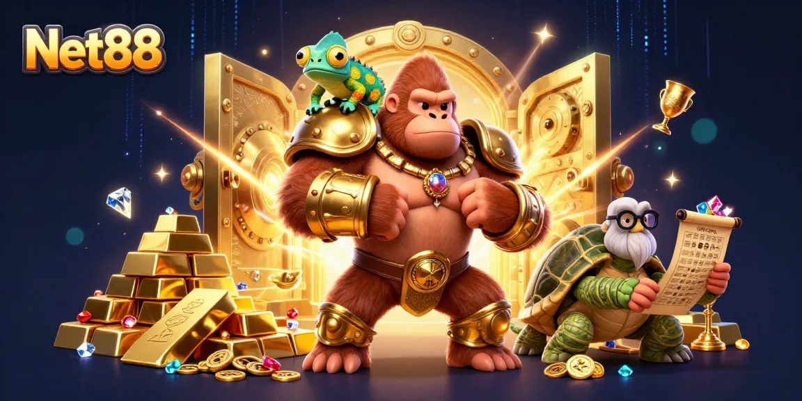 Engage with thrilling Net88 casino adventure featuring iconic characters and treasure elements