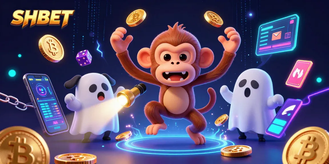 Engage with SHBET's haunted casino adventure featuring a poltergeist monkey and ghost-hunter puppy.