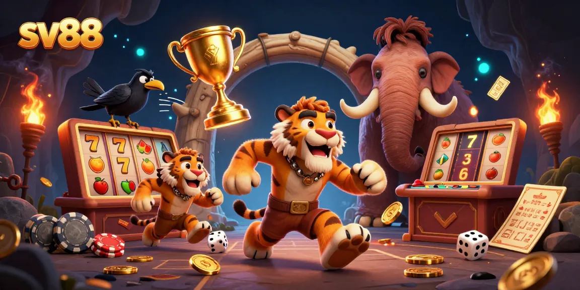 Experience the excitement of sv88 with dynamic slots, golden elements, and rich casino atmosphere.