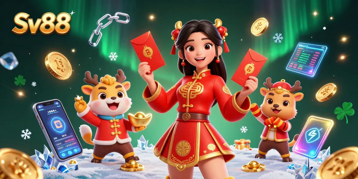 Engage with Sv88's vibrant new gaming experience featuring festive elements and cryptocurrency.