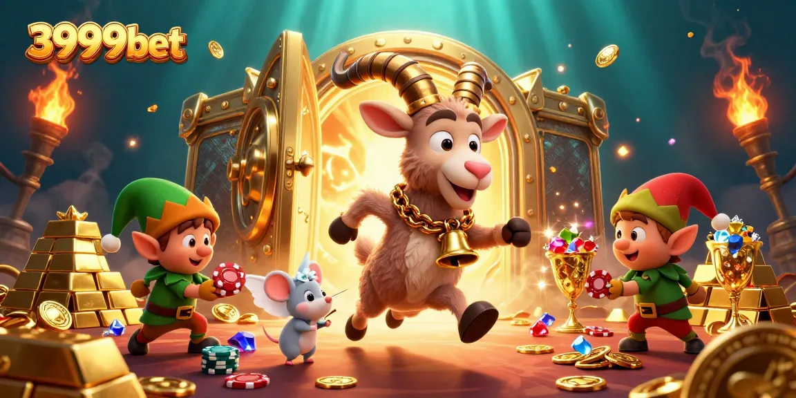 Experience fun gaming adventures at 3999bet with a vibrant casino scene and charming characters.