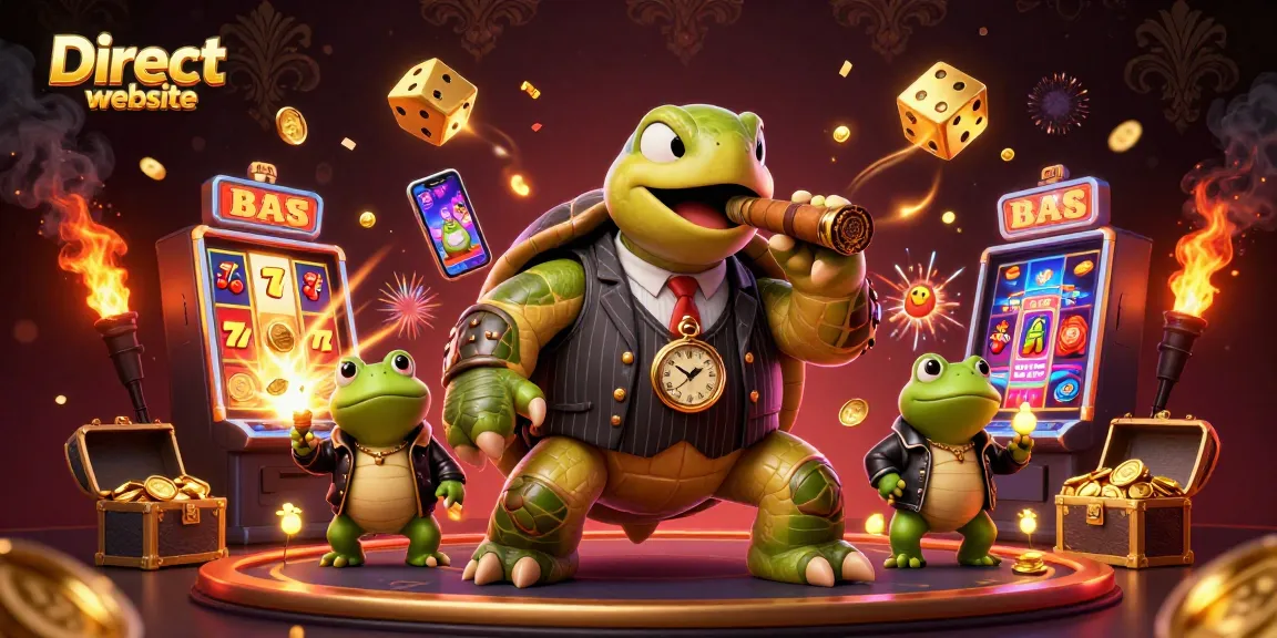 Experience thrilling gameplay at the Direct website with vibrant slot machine celebrations and animated casino characters.