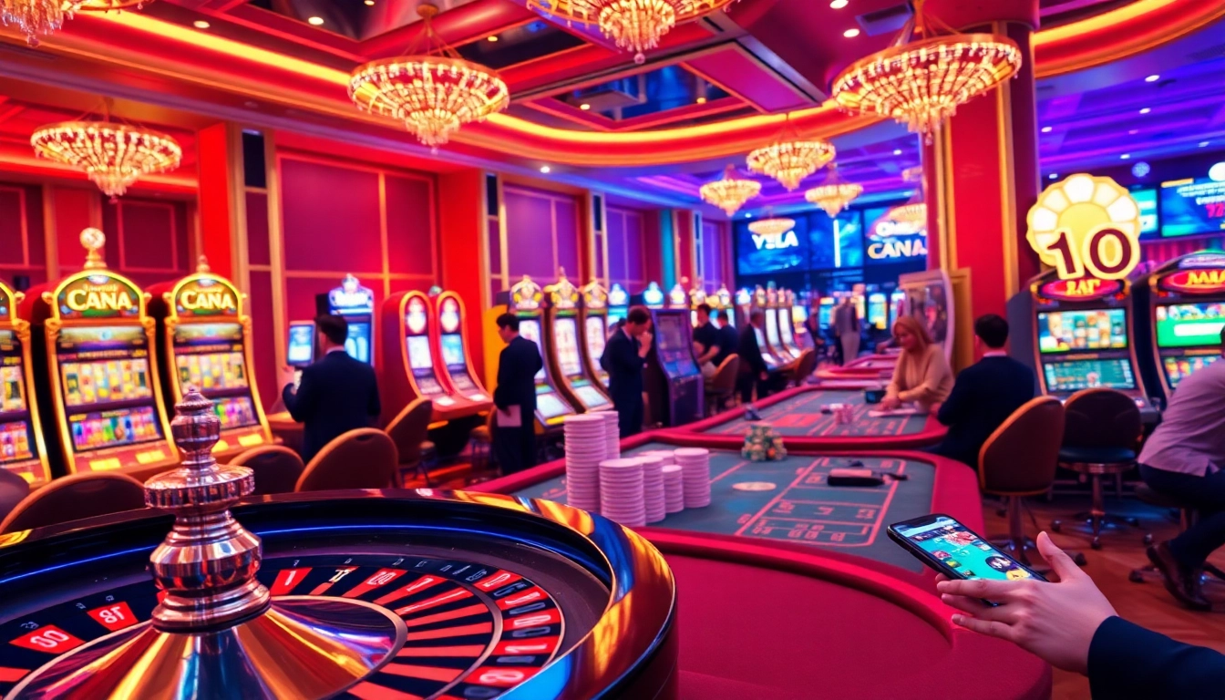 Experience the excitement of gambling at 65A with luxurious casino tables and vibrant slot machines.