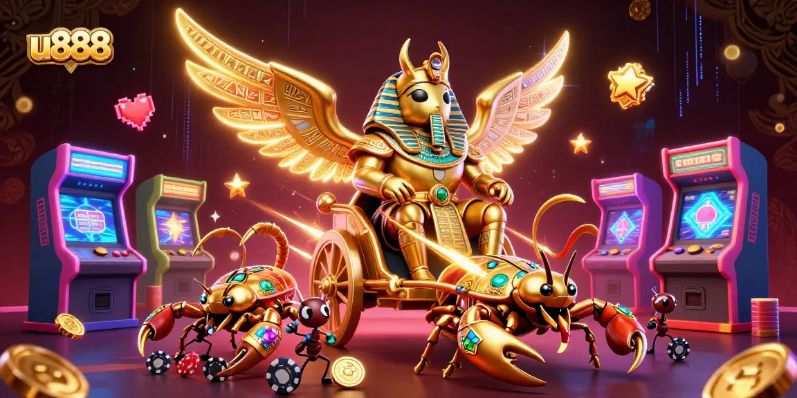 Experience the excitement of u888 with vibrant 3D casino animation featuring unique characters and dynamic game elements.