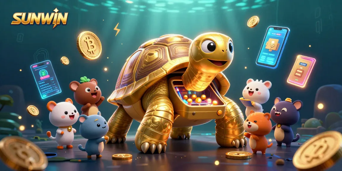 SUNWIN offers an exciting gaming experience showcasing players interacting with a vibrant 3D casino scene.