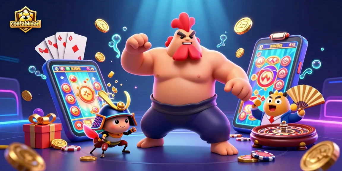 Experience the excitement of contabilidad with a colorful slot game illustration showcasing vibrant casino elements.