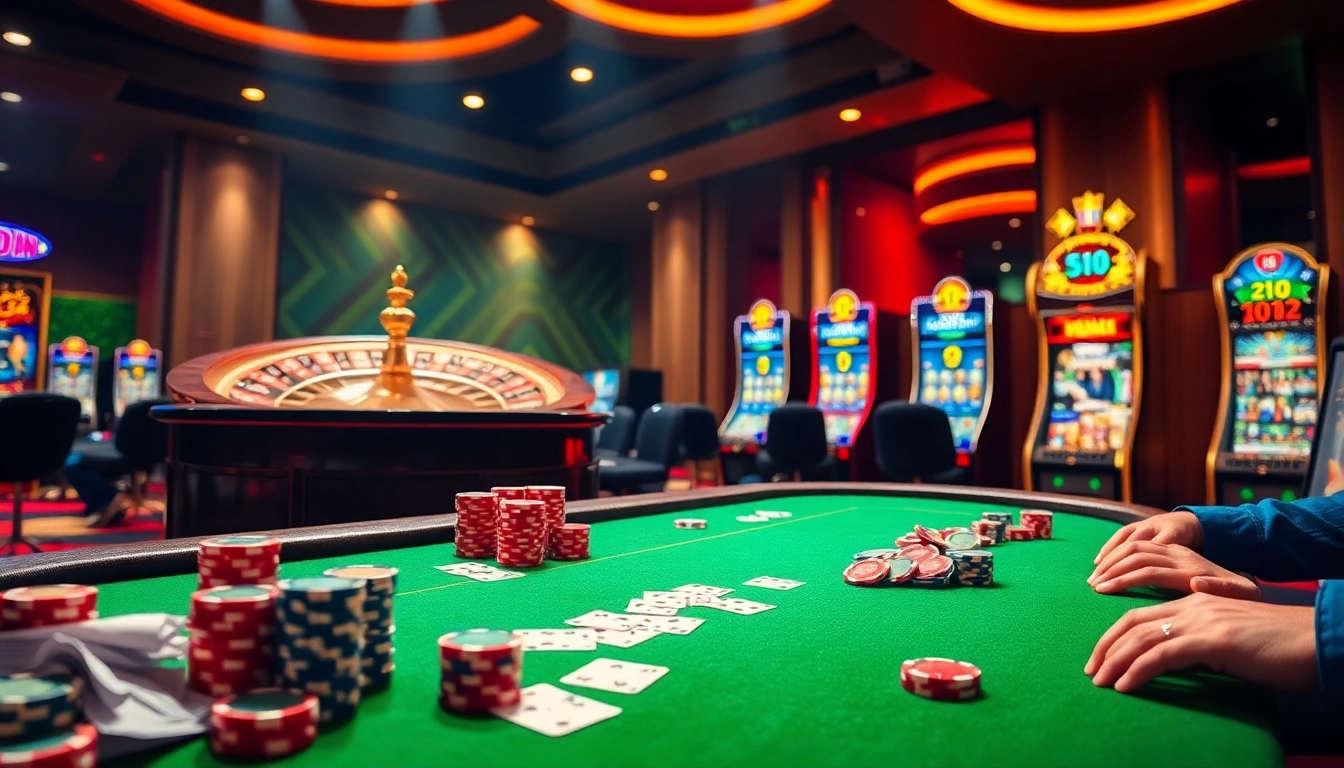 Excited players engaging in high-stakes games at 98win casino tables.