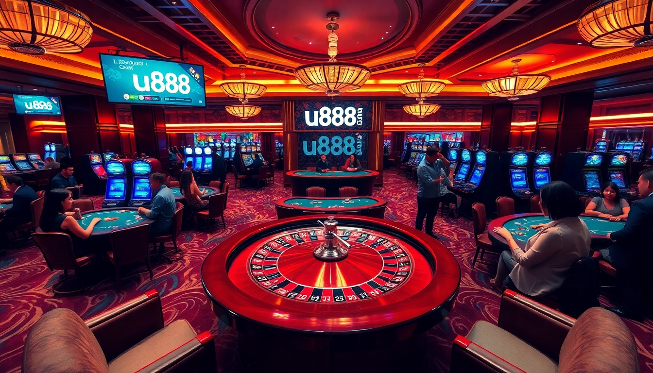 Experience the thrilling atmosphere of u888 com with luxurious casino games and elegant players.