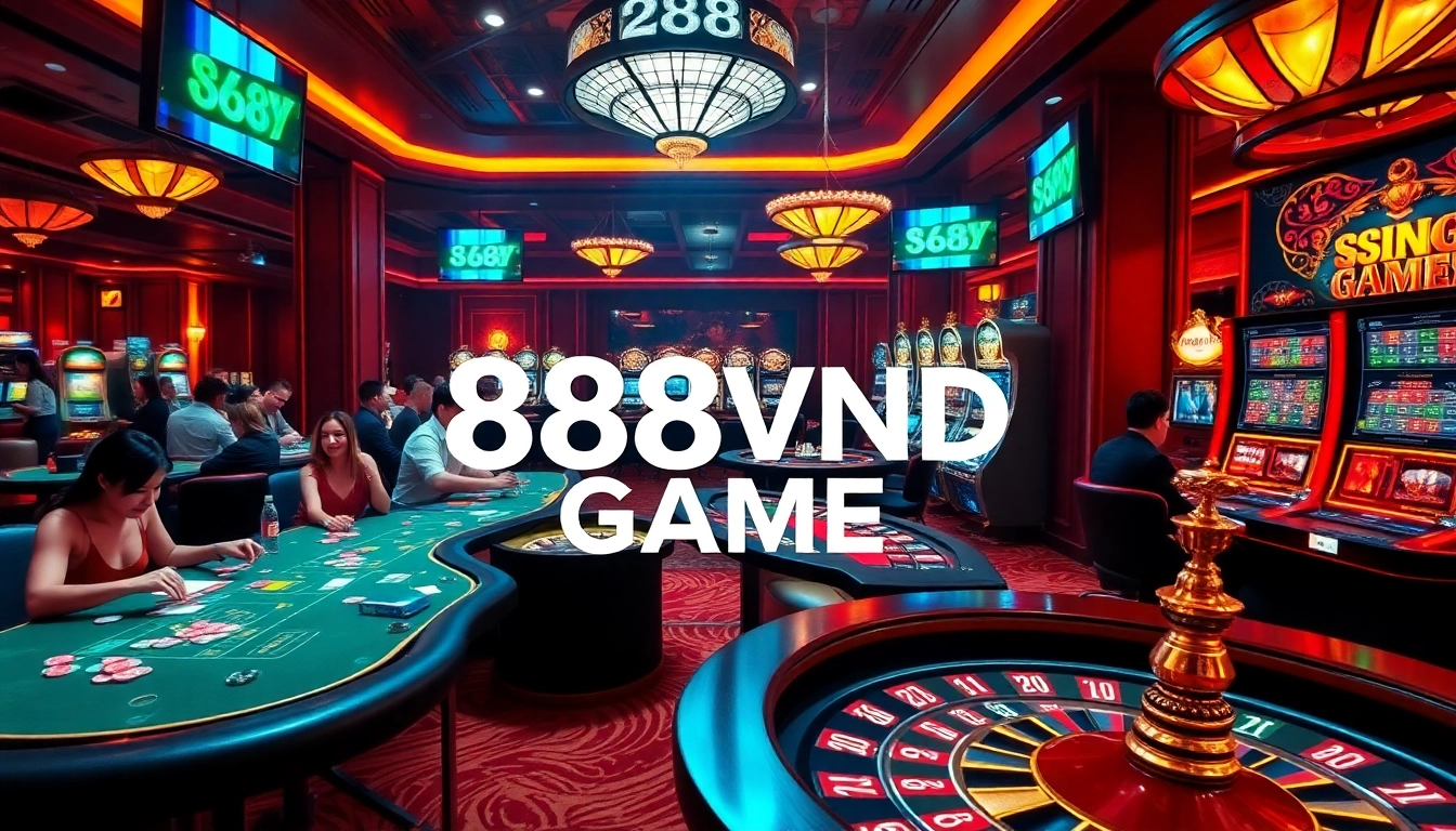 Experience the thrill of 888VND GAME with vibrant casino tables and exciting gameplay.