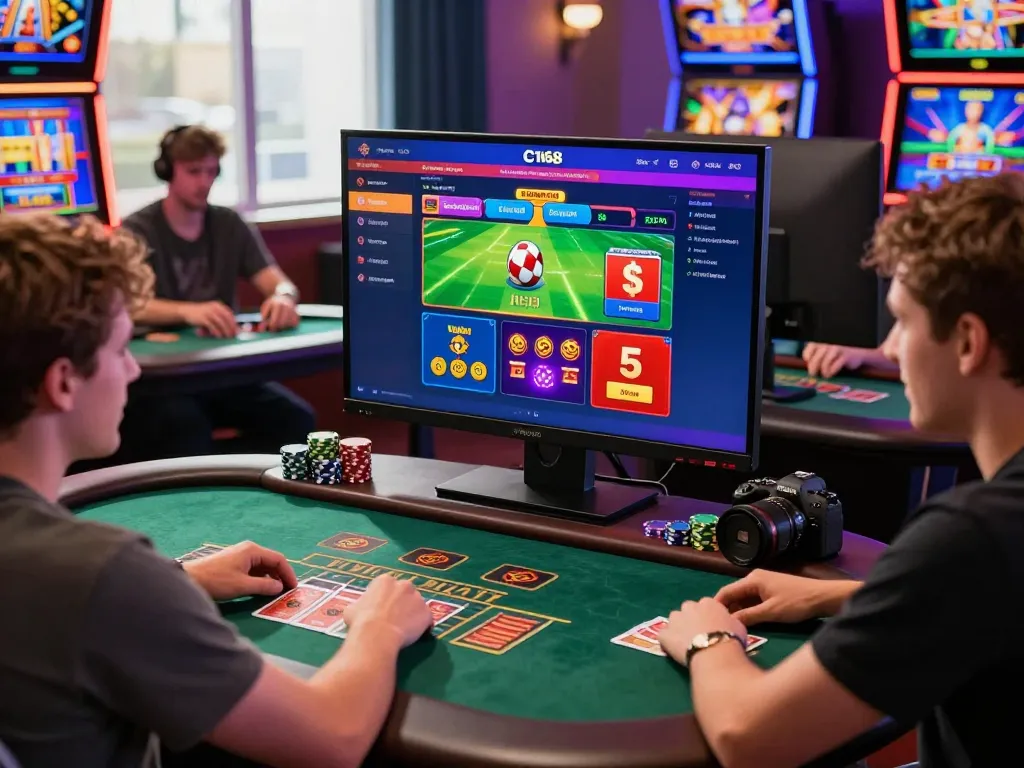 C168 online gambling platform showing engaging gaming sections and exciting player interactions.