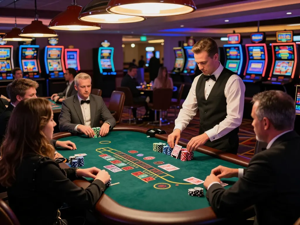 Experience thrilling blackjack gameplay at Sunwin casino with professional dealers and vibrant atmosphere