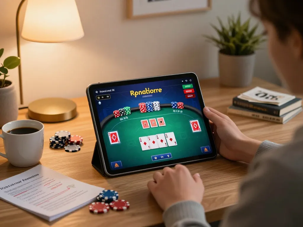 Engaging in a strategic poker game at home using the tr88 tablet app