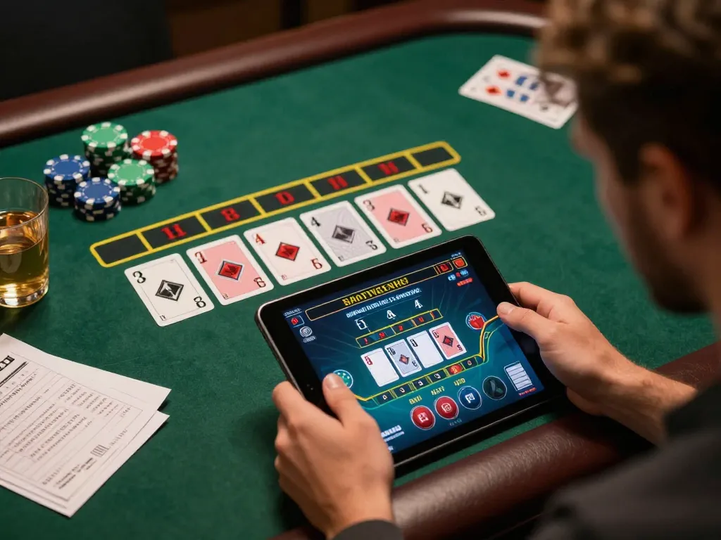 Experience hytw3339 live blackjack action with players managing bets and strategy in an inviting home atmosphere