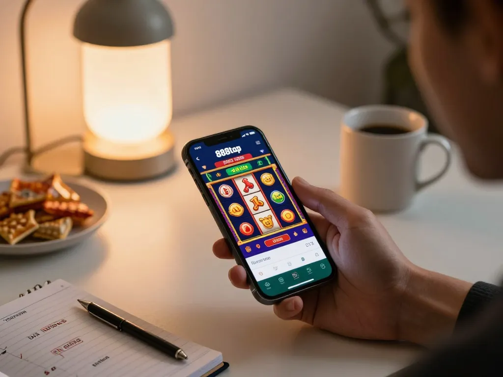 Engaging with the 888top shop mobile app to enjoy exciting casino experiences.