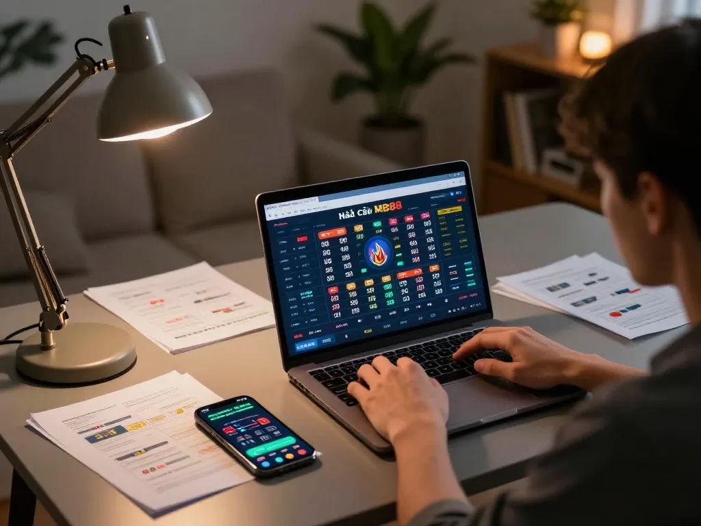 Engaging in strategic online gambling with Nhà cái MB88 through an organized and modern setup