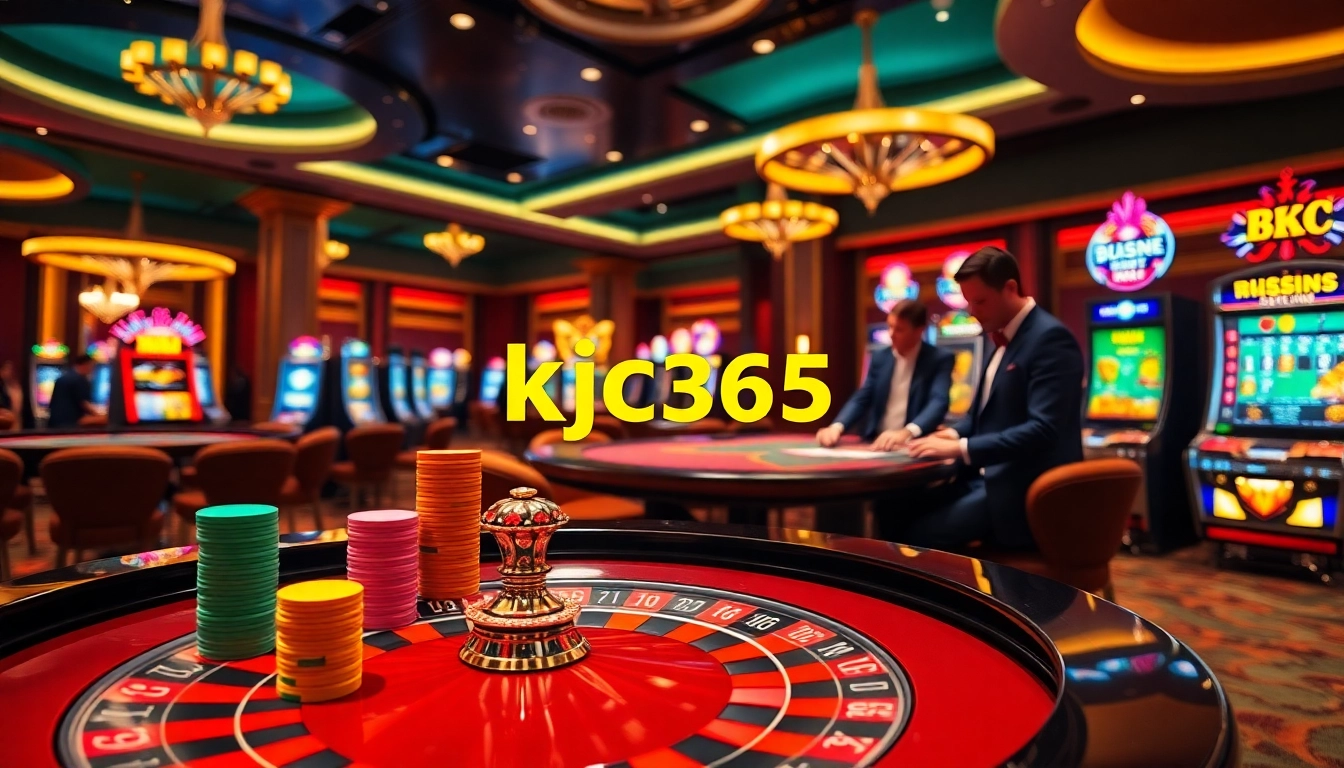 Experience the thrill of gambling at https://kjc365.com/, featuring a vibrant casino with roulette and poker tables.