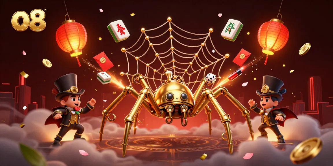Engage with thrilling gameplay at o8 with golden chains and poker chips in this vibrant casino scene.