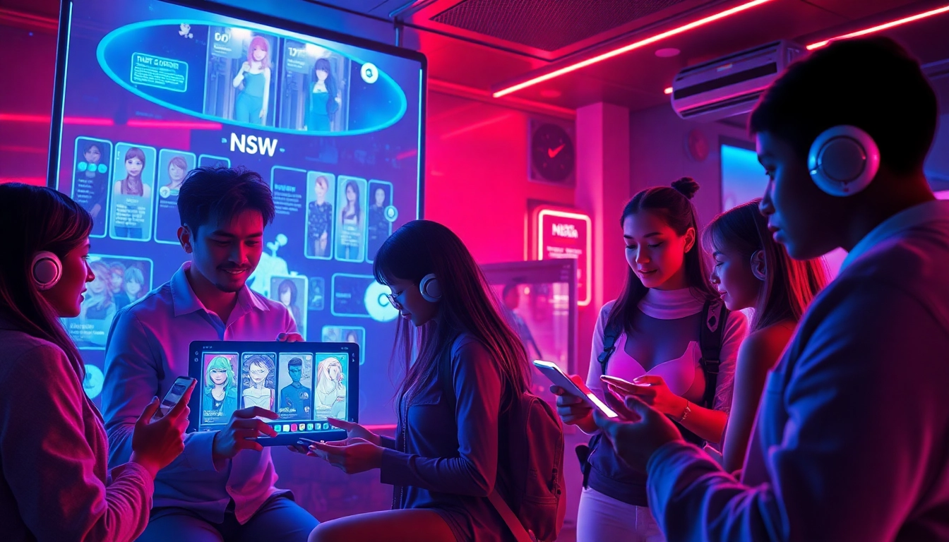Experience the best NSFW AI in a futuristic digital setting with engaging character interactions.