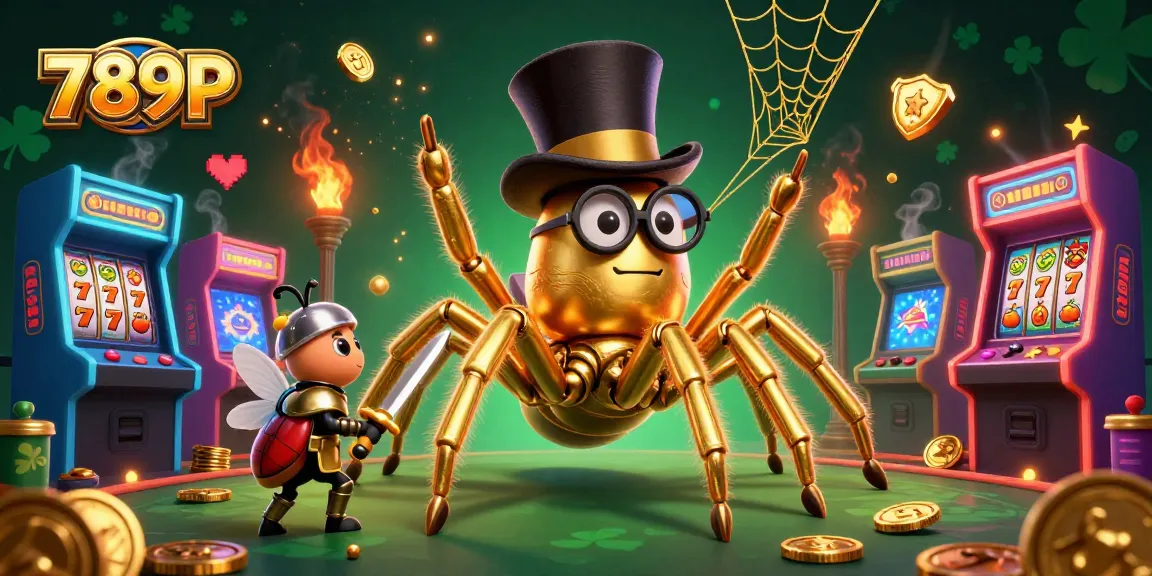 Experience the thrill of 789P casino action with slot reels and golden characters in an engaging scene.