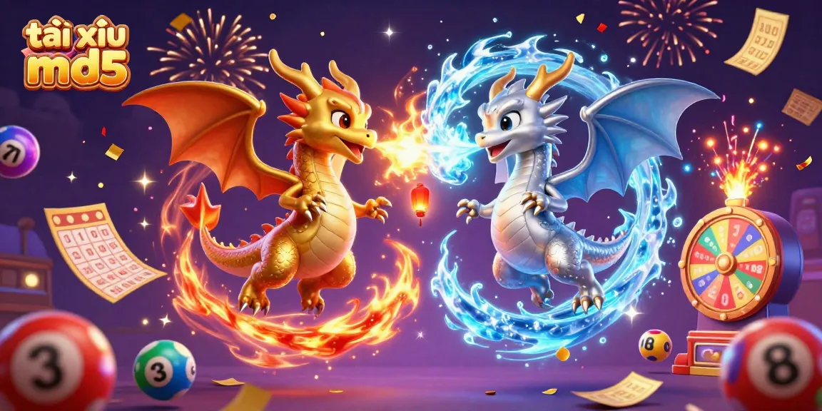 Experience thrilling moments with tài xỉu md5, where dynamic numbered lottery balls bounce amid fiery and icy dragon battles.