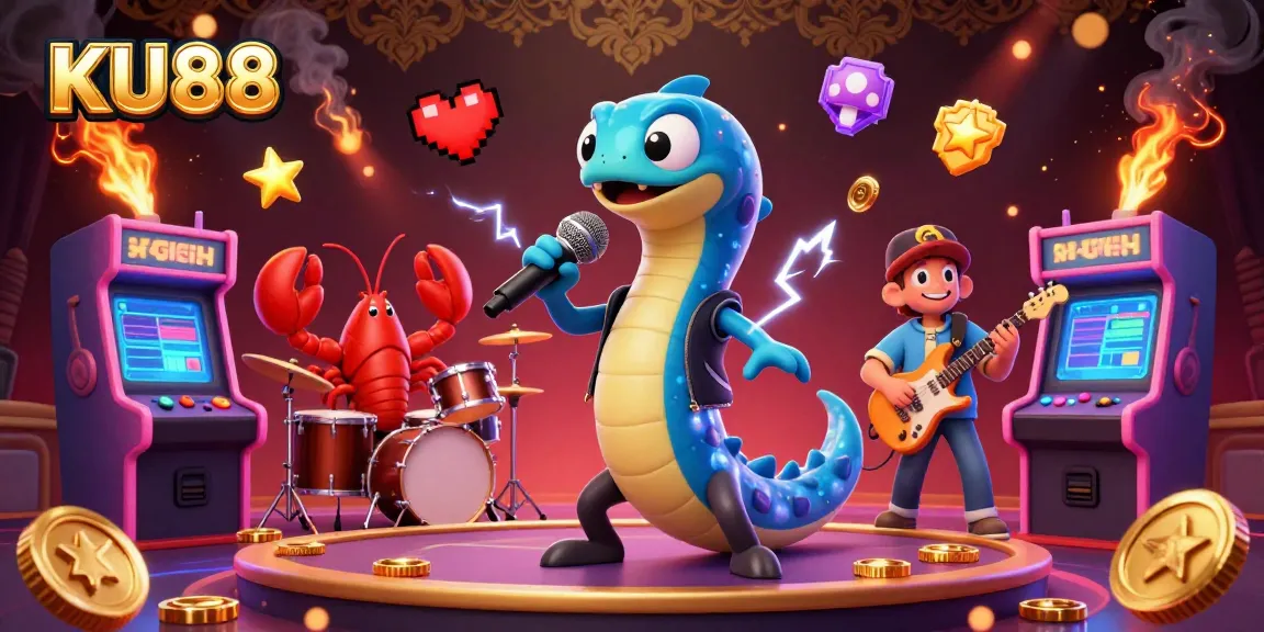 Engage with the vibrant world of KU88 featuring a DJ electric eel and underwater gaming elements.