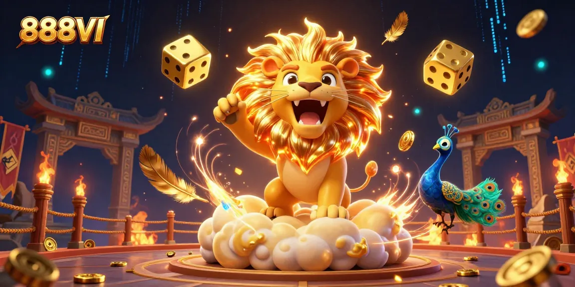 Experience thrilling play at 888VI with dynamic casino-themed characters and elements.