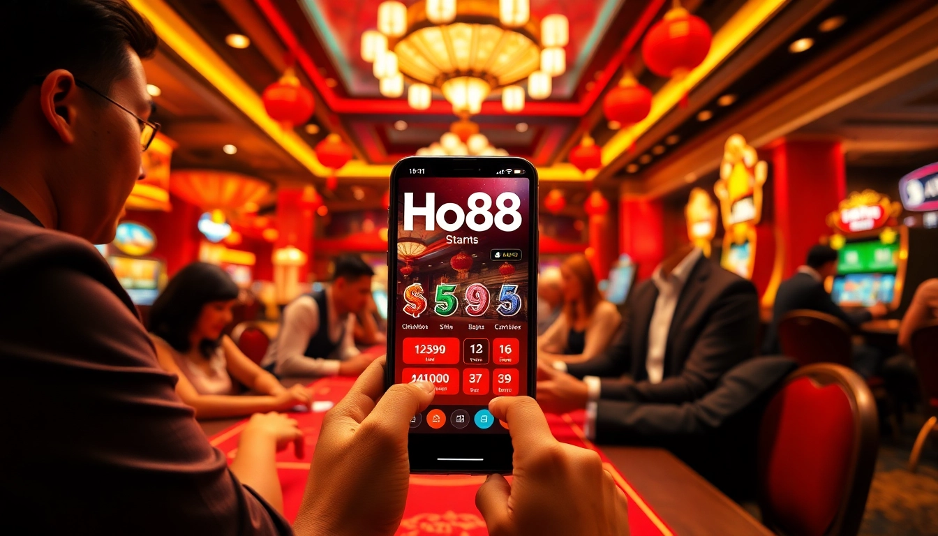Exciting online gaming experience on Ho88 platform with vibrant colors and community engagement.